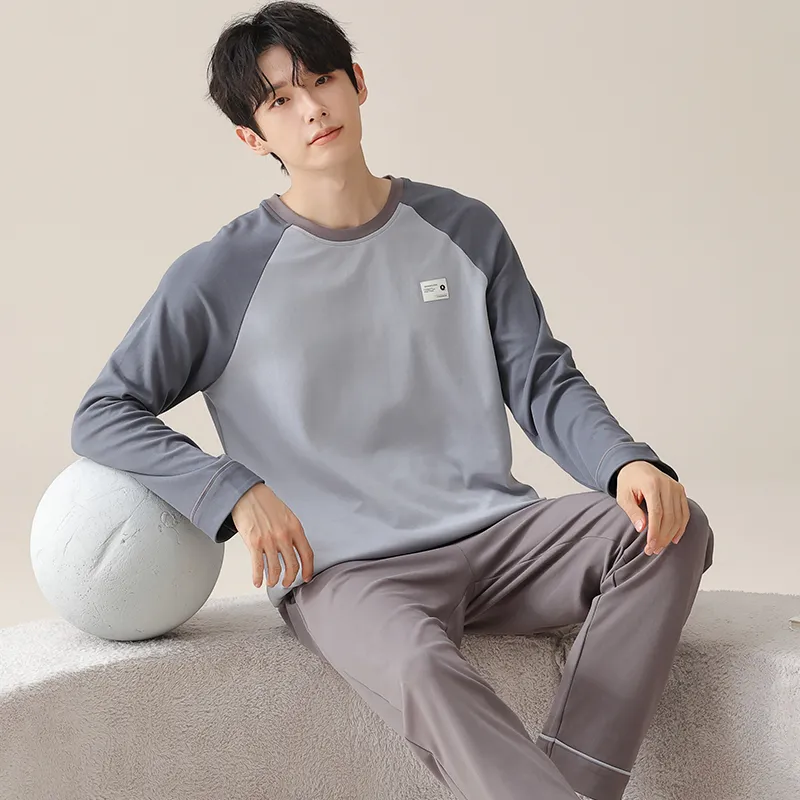 MIIOW Pajama Set Men's Gray Blue-3