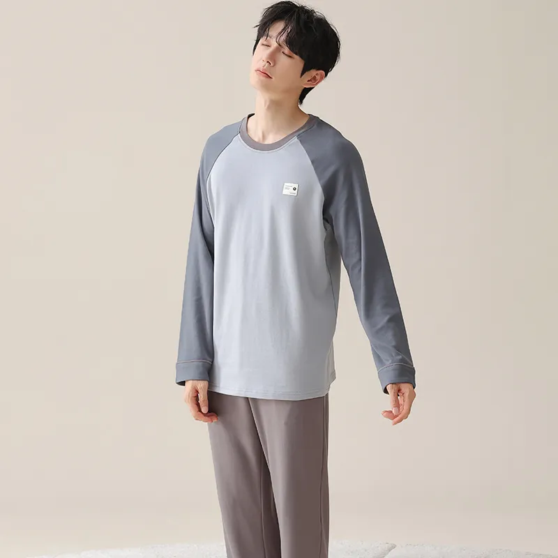 MIIOW Pajama Set Men's Gray Blue-6