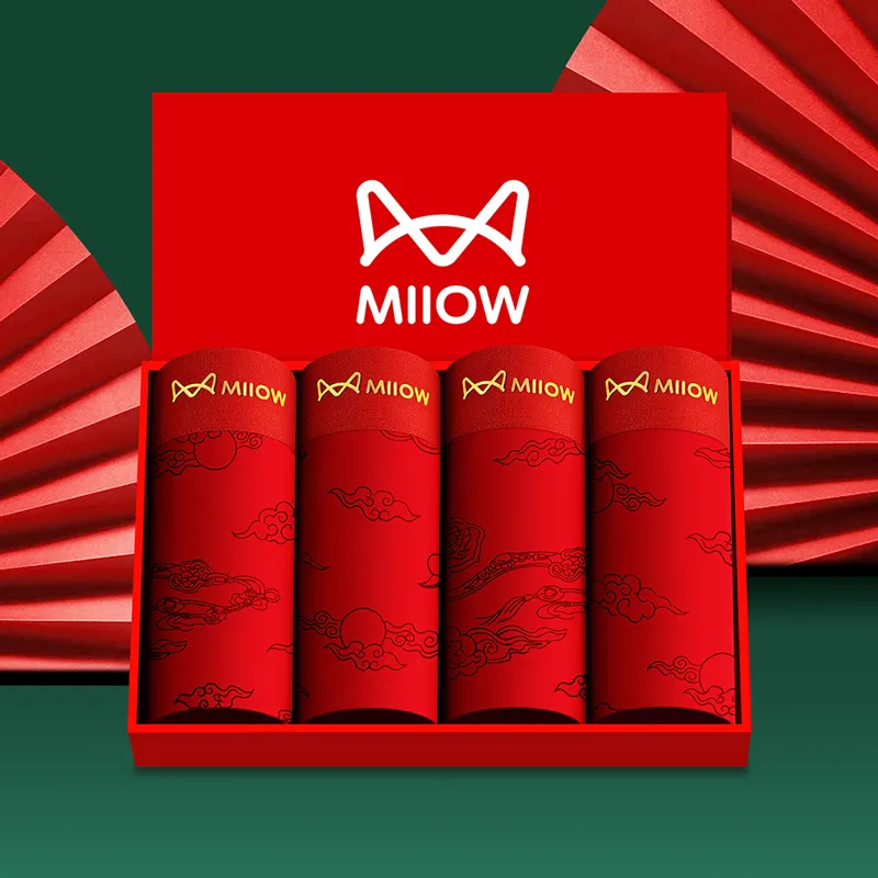 MIIOW Honmei Honmei Series Underpants Men's Combo Set China Red-2