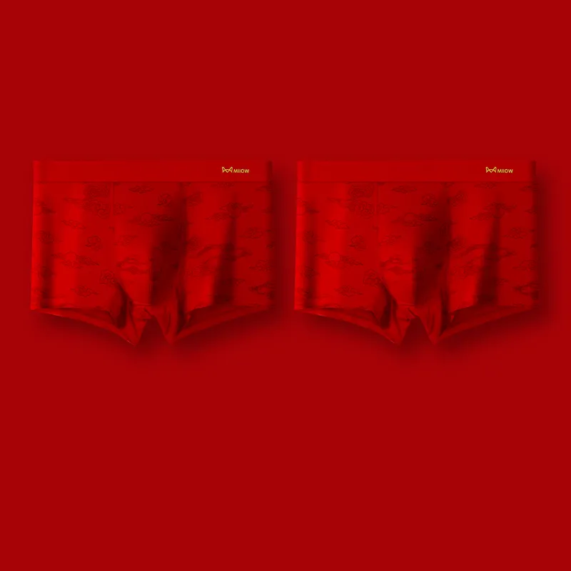 MIIOW Honmei Honmei Series Underpants Men's Combo Set China Red-9