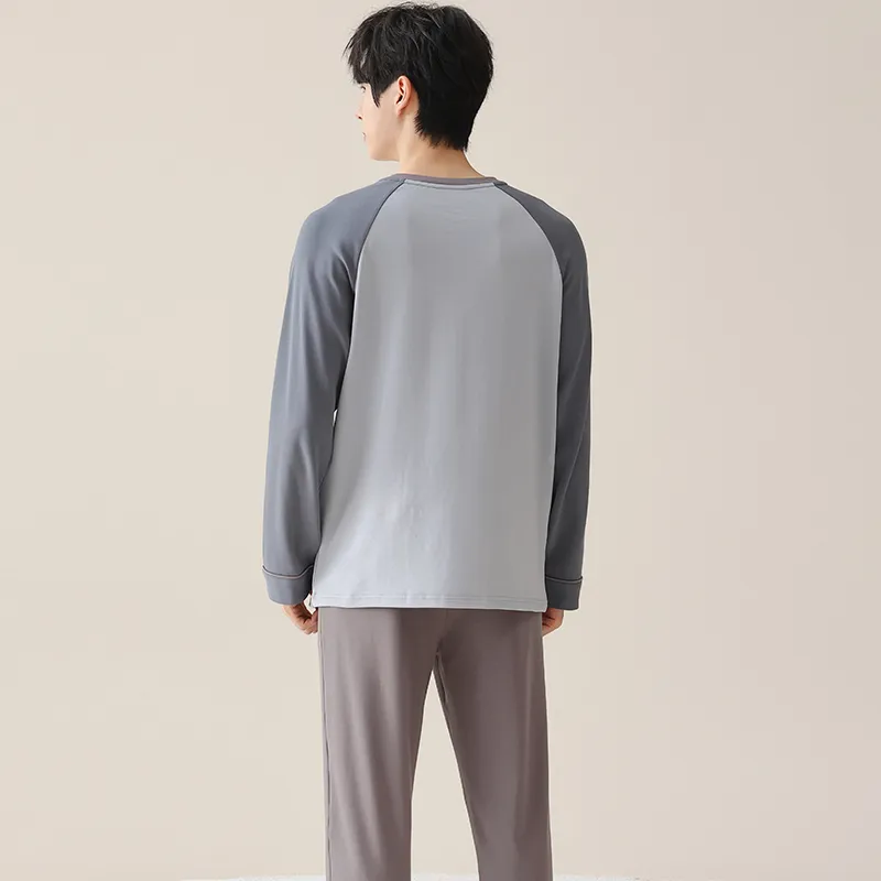 MIIOW Pajama Set Men's Gray Blue-5