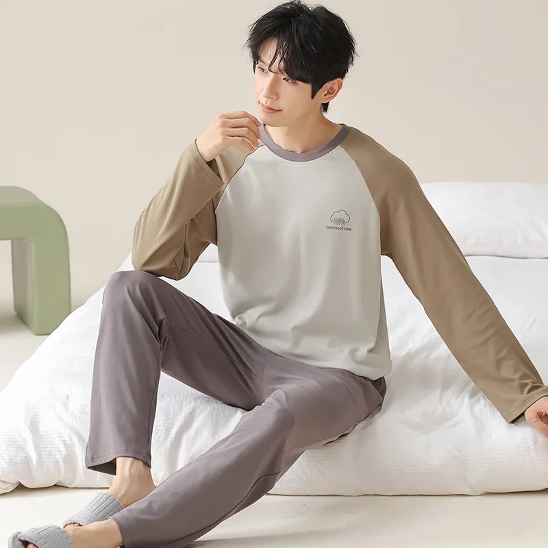 MIIOW Pajama Set Men's Gray Brown-6