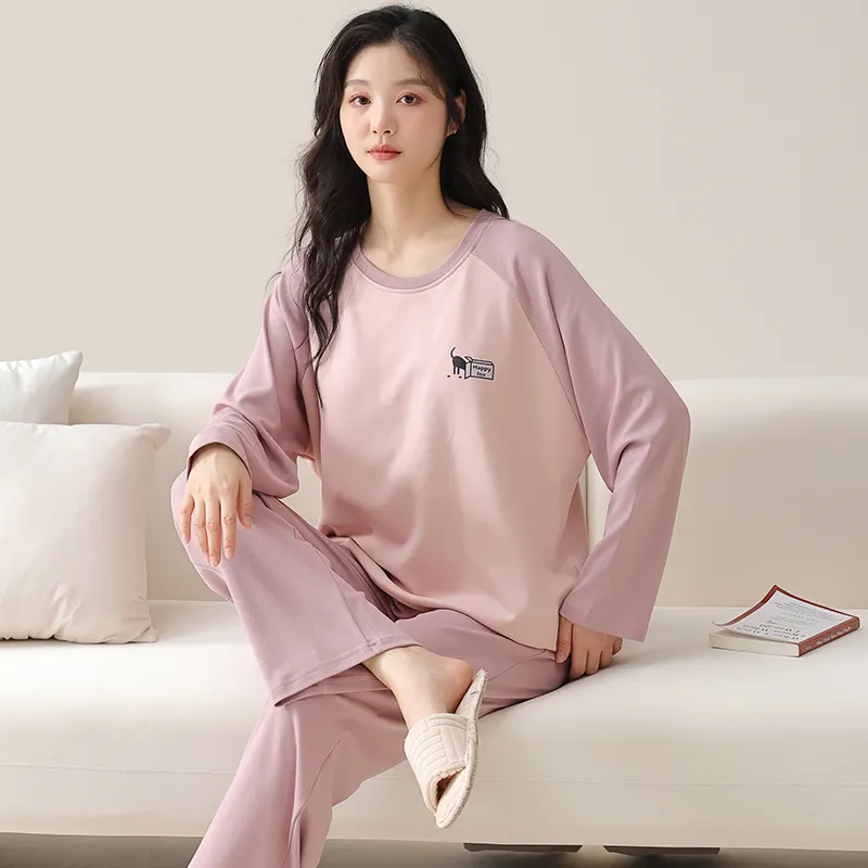 MIIOW Pajama Set Women's Pink Purple-1