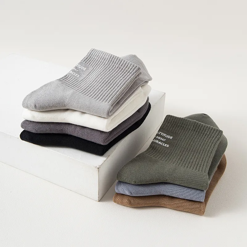 MIIOW Mid Calf Socks Men Shopping Bag 5 Pack-4