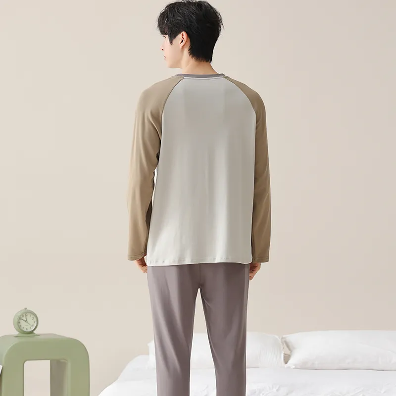 MIIOW Pajama Set Men's Gray Brown-8