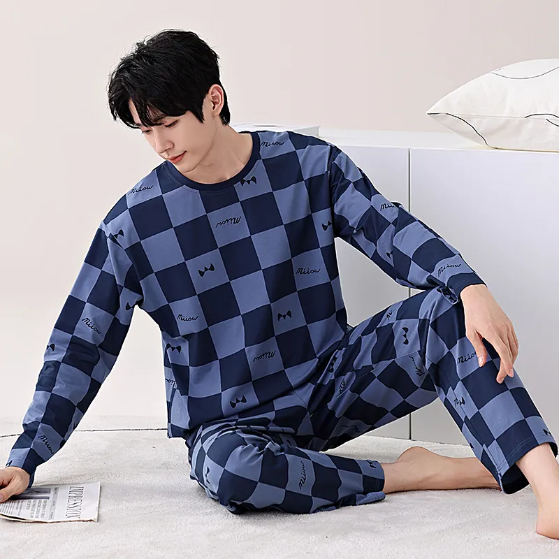 MIIOW Pajama Set Men's Royal Blue-4