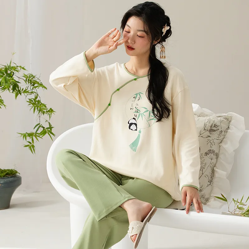 MIIOW Pajama Set Women's Apricot-5