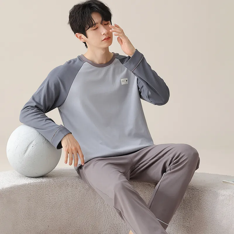 MIIOW Pajama Set Men's Gray Blue-8