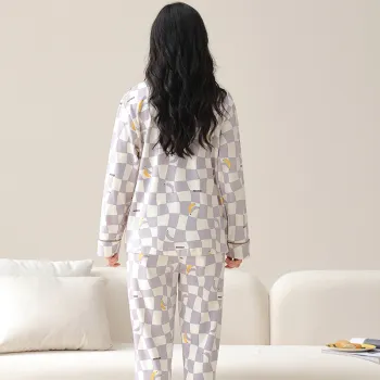 MIIOW Pajama Set Women's Purple Plaid