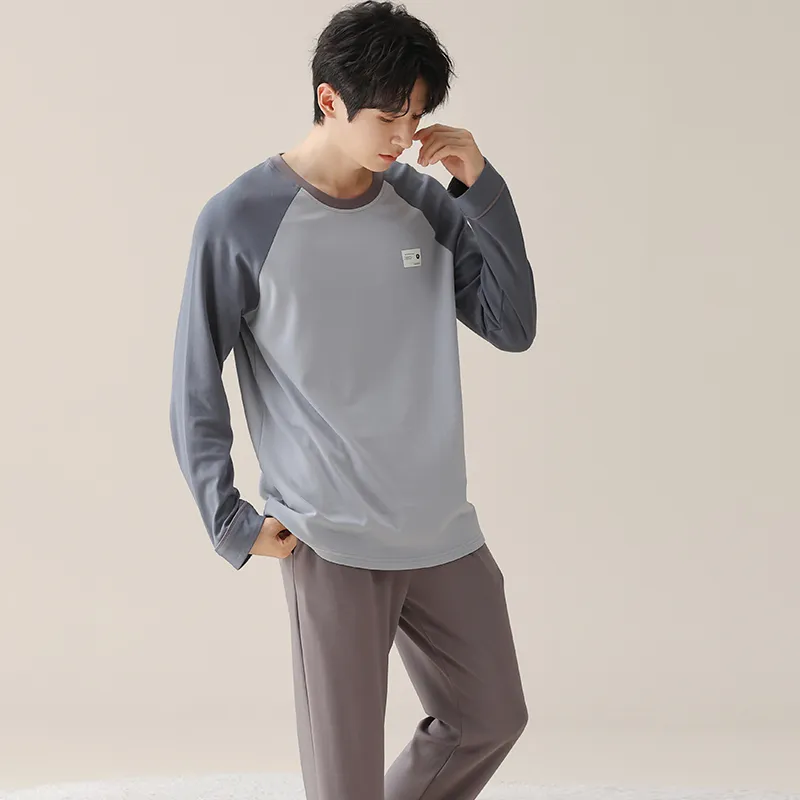 MIIOW Pajama Set Men's Gray Blue-7