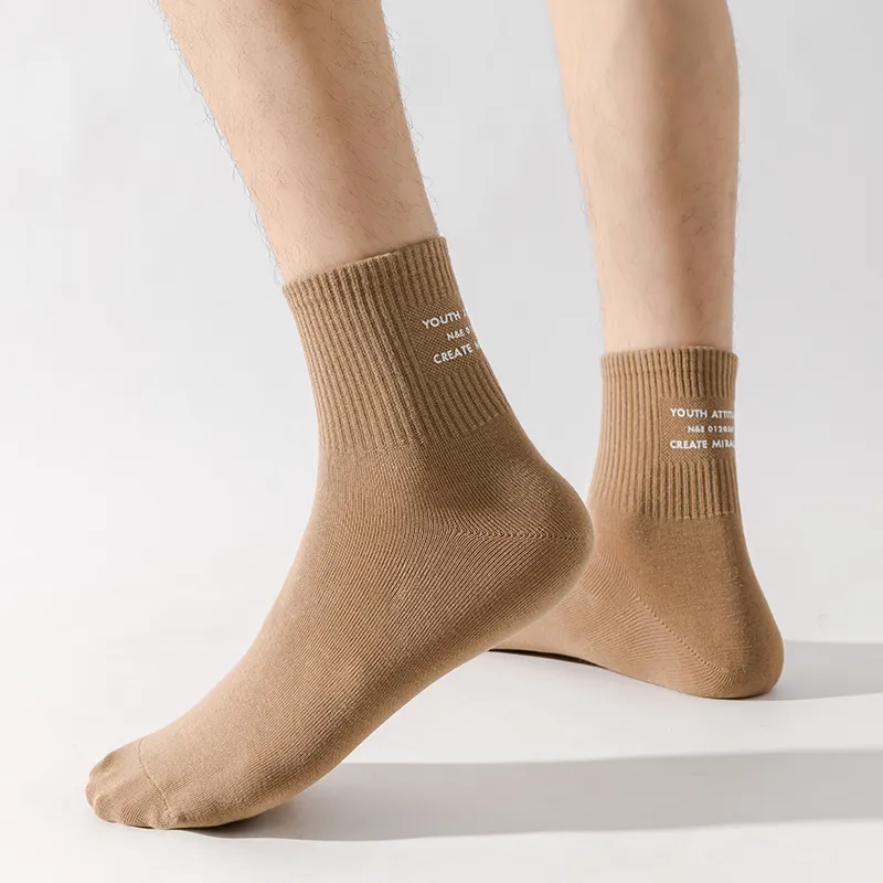 MIIOW Mid Calf Socks Men Shopping Bag 5 Pack-7
