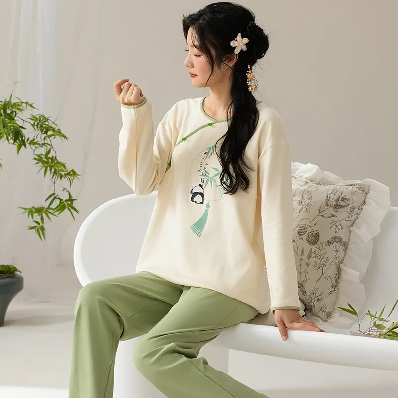 MIIOW Pajama Set Women's Apricot-1