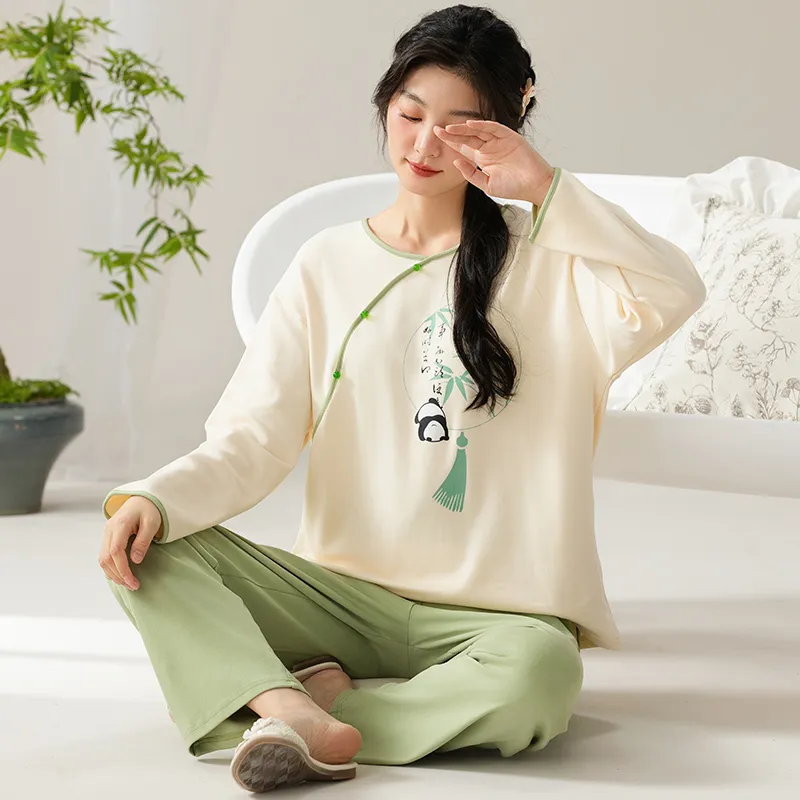 MIIOW Pajama Set Women's Apricot-2