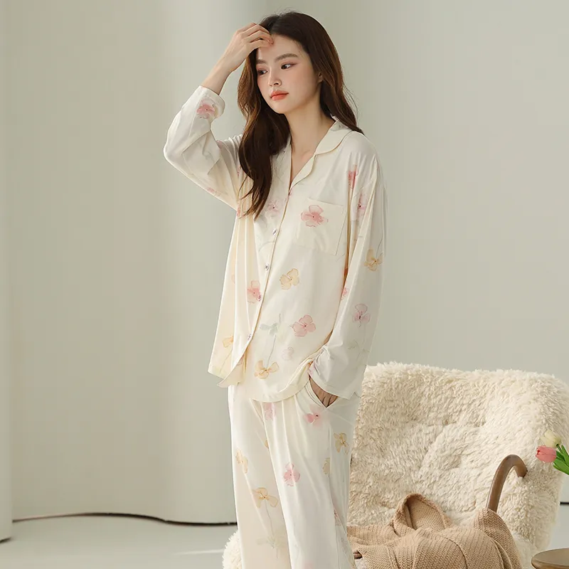 MIIOW Pajama Set Women's Gift Box Set Apricot-2