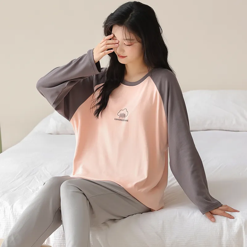 MIIOW Pajama Set Women's Gift Box Set Pink Coffee-2