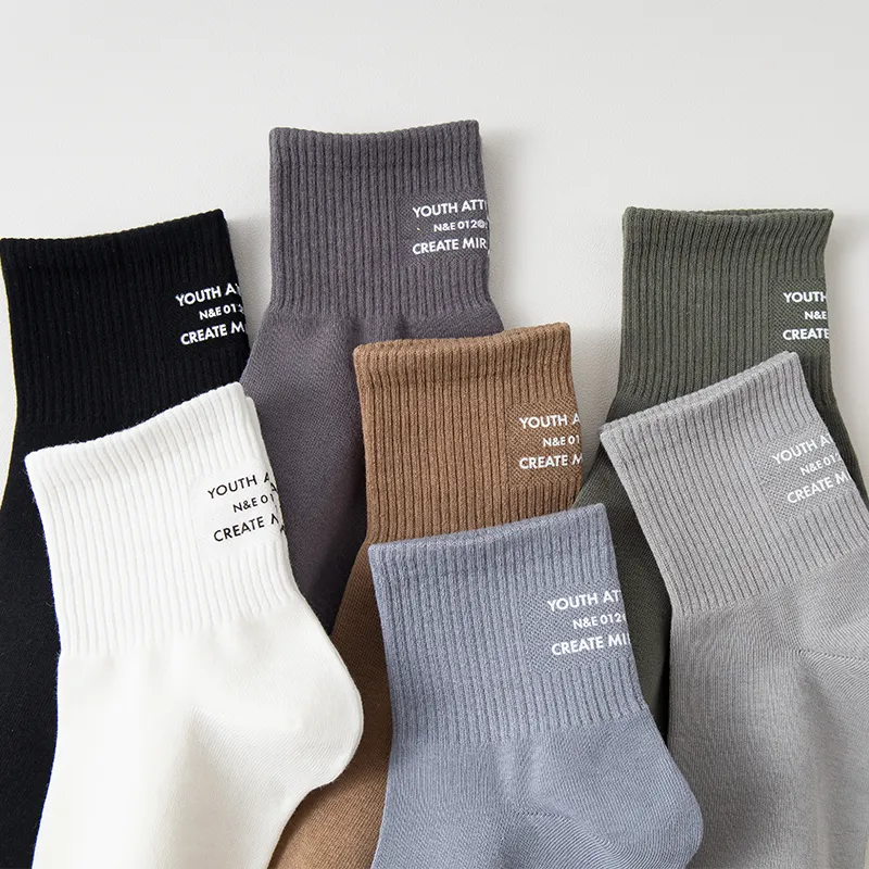 MIIOW Mid Calf Socks Men Shopping Bag 5 Pack-3