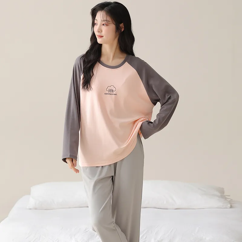 MIIOW Pajama Set Women's Gift Box Set Pink Coffee-5