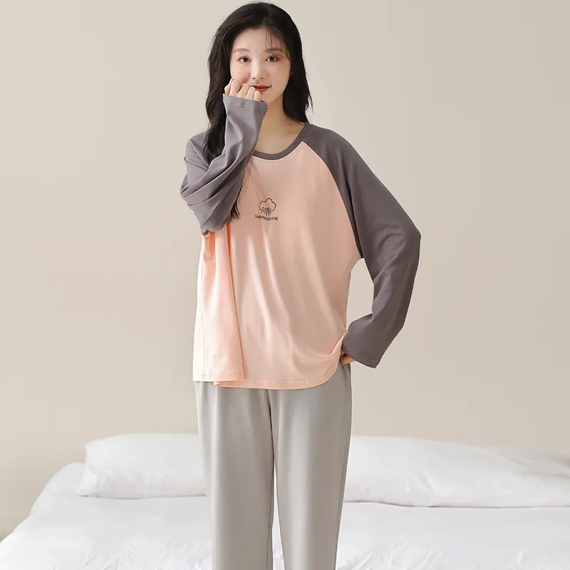 MIIOW Pajama Set Women's Gift Box Set Pink Coffee-7