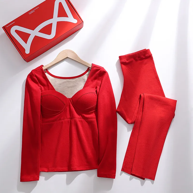 MIIOW Honmei Honmei Series Thermal Set Women's Box 3 Pack Red-1