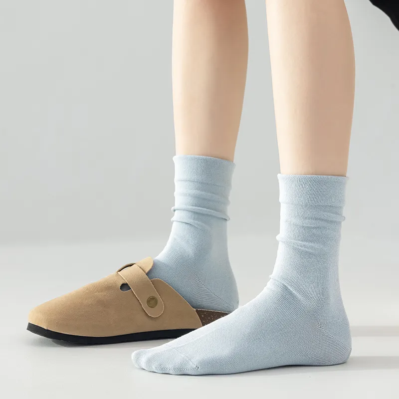 MIIOW Mid Calf Socks Women's 5 Pack-8