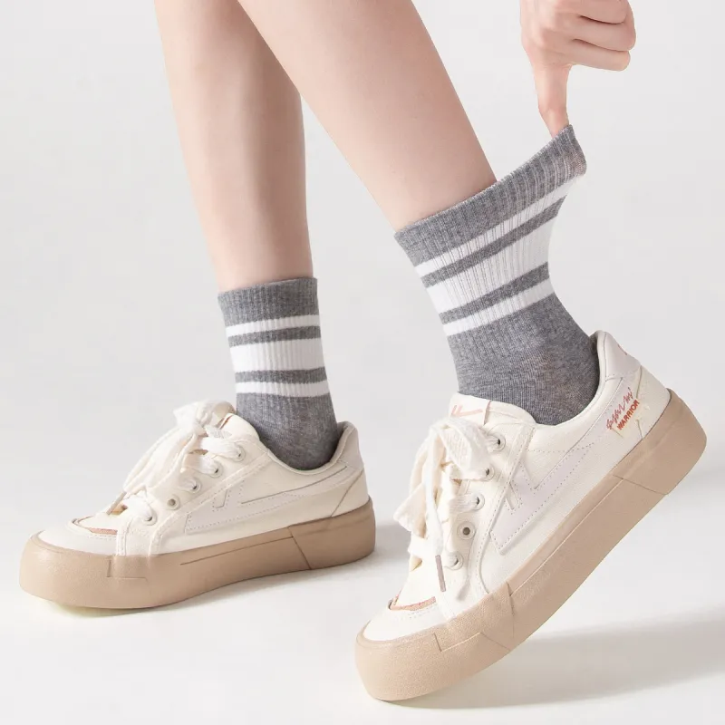 MIIOW Mid Calf Socks Women's 4 Pack-2