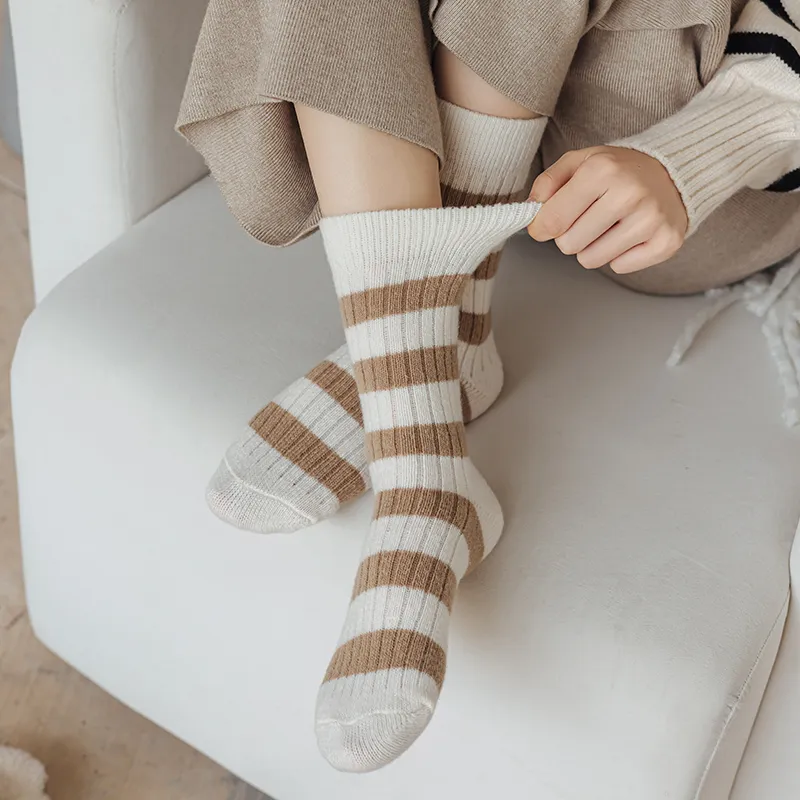 MIIOW Mid Calf Socks Women's 5 Pack-15