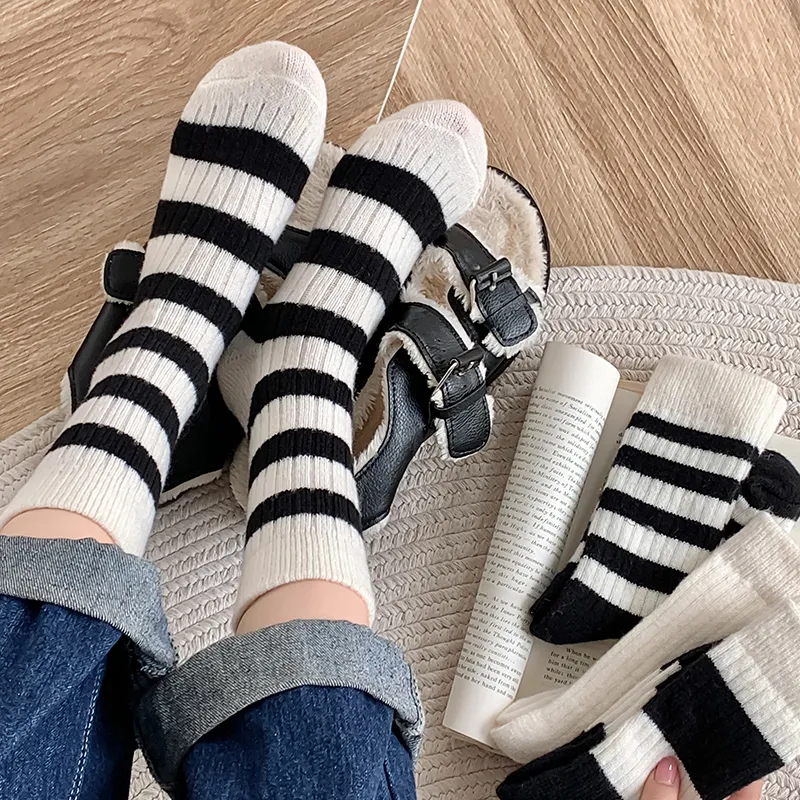 MIIOW Mid Calf Socks Women's 5 Pack-32