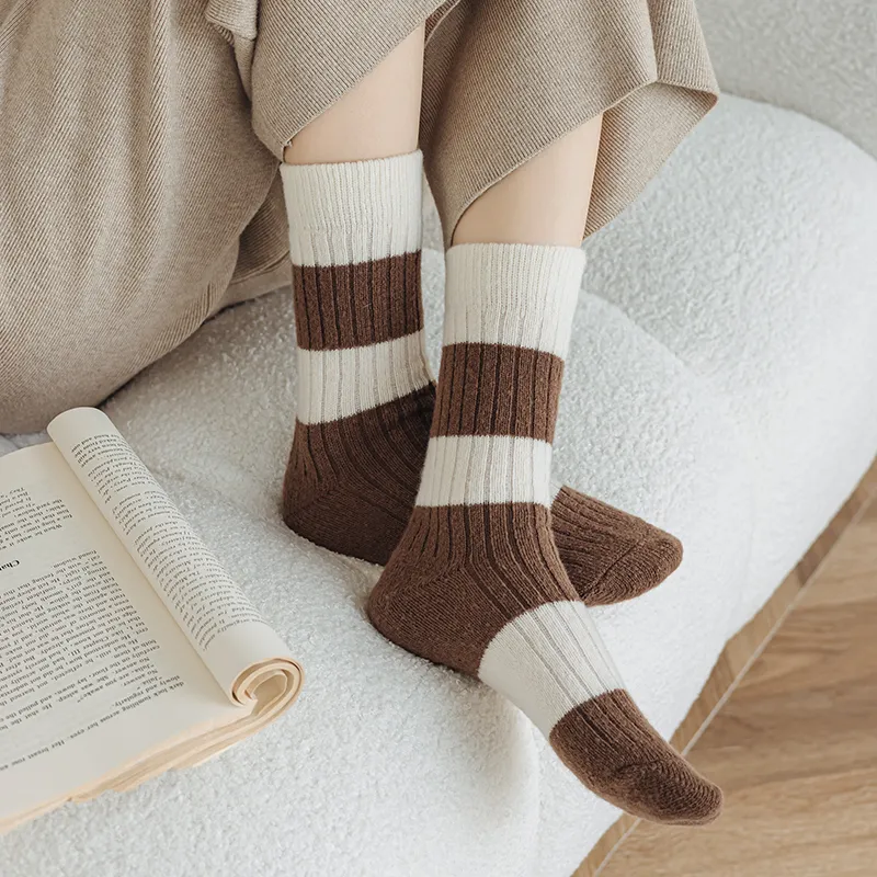 MIIOW Mid Calf Socks Women's 5 Pack-9