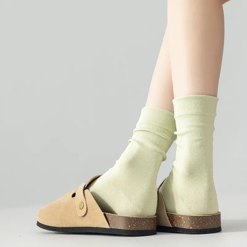 MIIOW Mid Calf Socks Women's 5 Pack-21