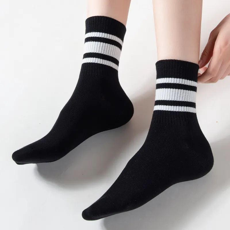 MIIOW Mid Calf Socks Women's 4 Pack-5