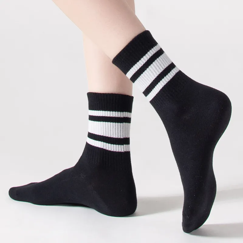 MIIOW Mid Calf Socks Women's 4 Pack-12