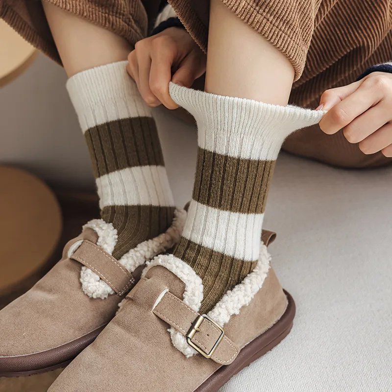 MIIOW Mid Calf Socks Women's 5 Pack-29