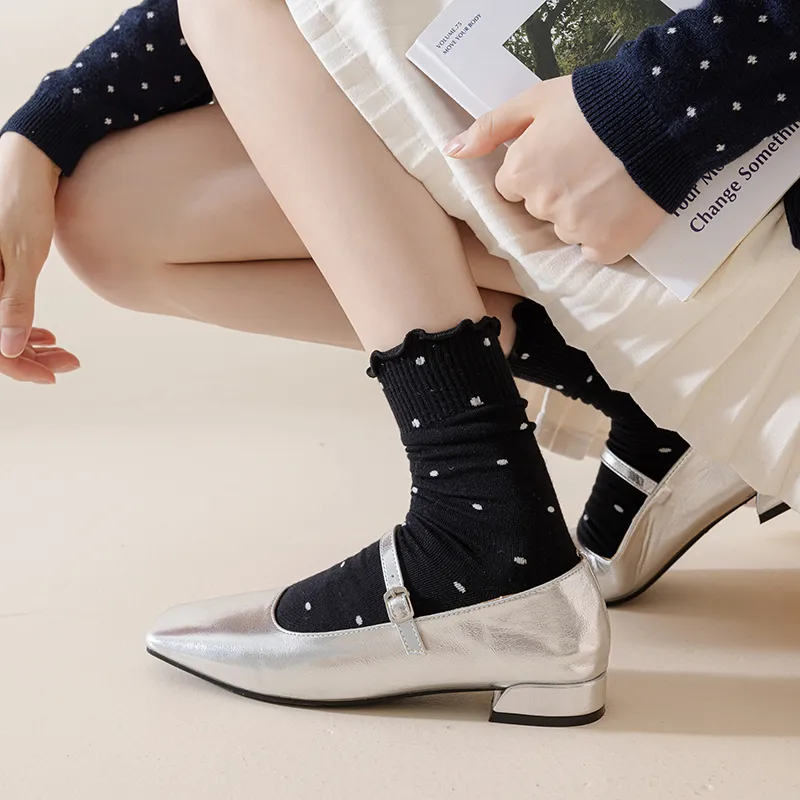 MIIOW Mid Calf Socks Women's 5 Pack-27