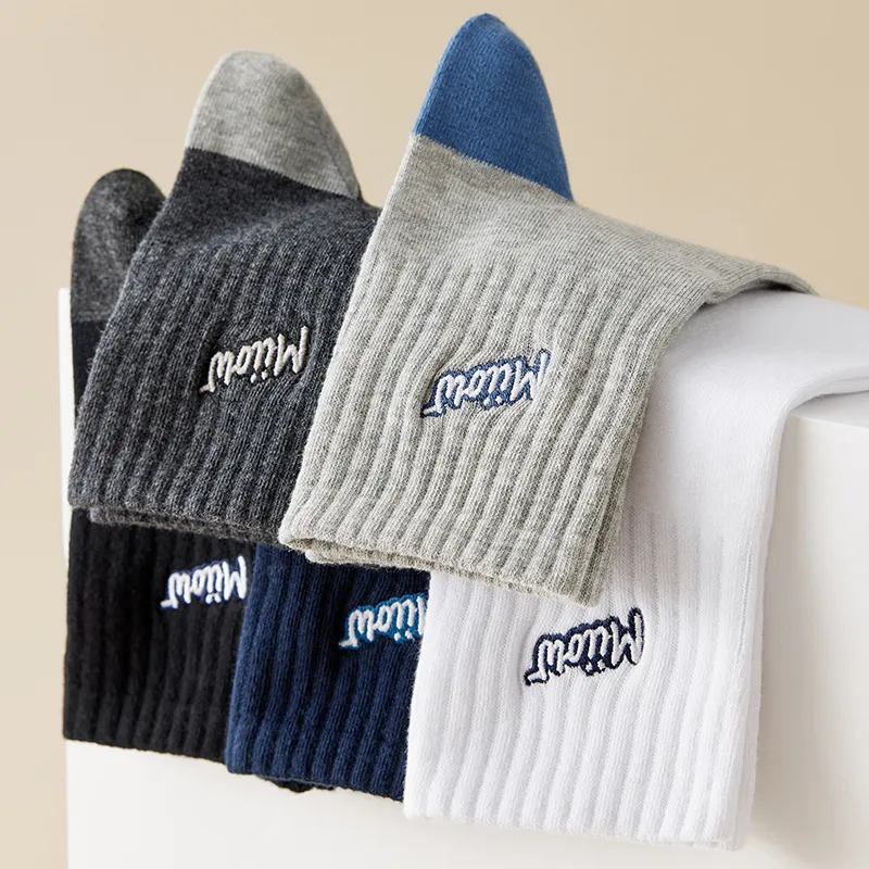 MIIOW Mid Calf Socks Men's 5 Pack-37