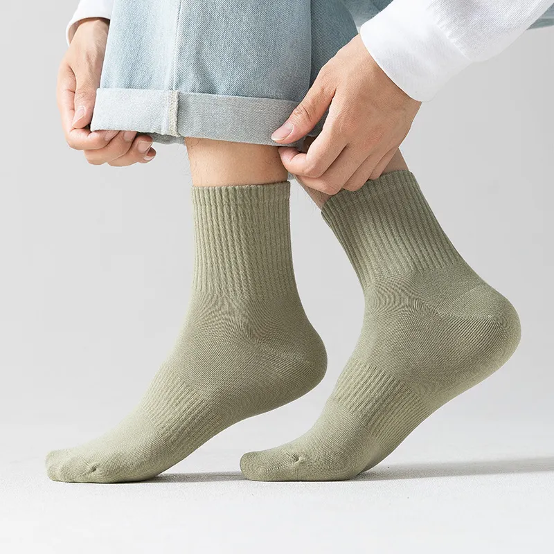 MIIOW Mid Calf Socks Men's 5 Pack-2