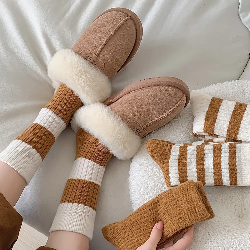 MIIOW Mid Calf Socks Women's 5 Pack-18