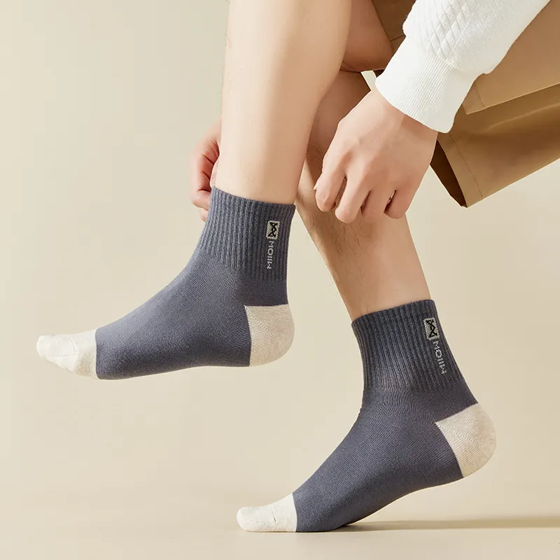 MIIOW Mid Calf Socks Men 5 Pack-12