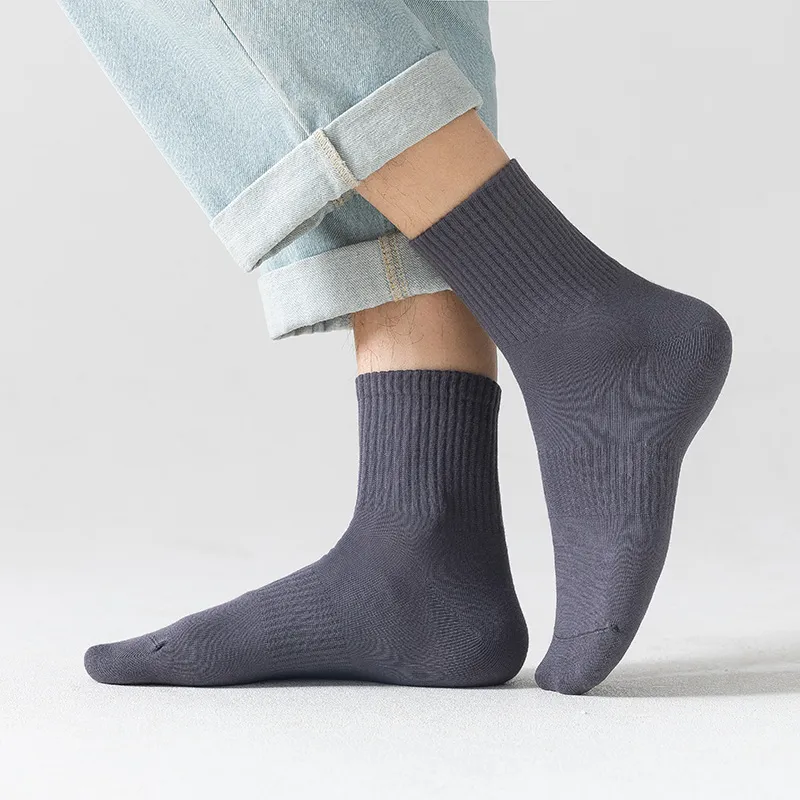 MIIOW Mid Calf Socks Men's 5 Pack-3