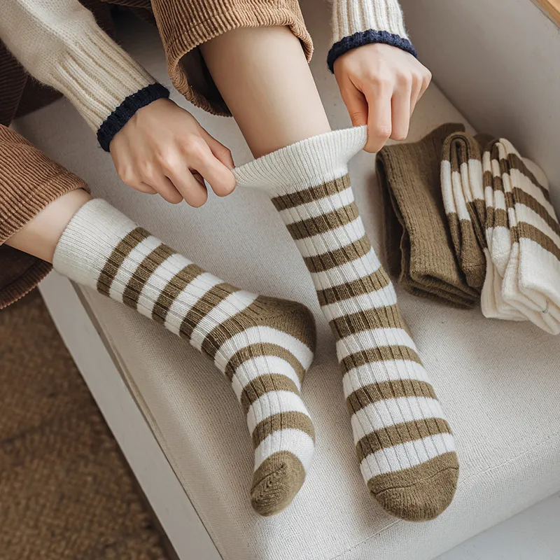 MIIOW Mid Calf Socks Women's 5 Pack-27