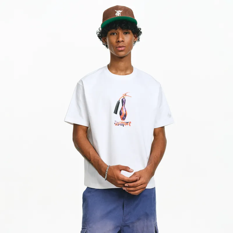 BURNIN T Shirts Unisex White-3