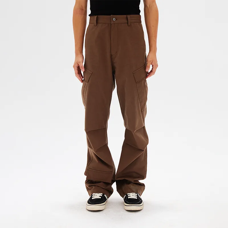 BURNIN Casual Pants Unisex Brown-2