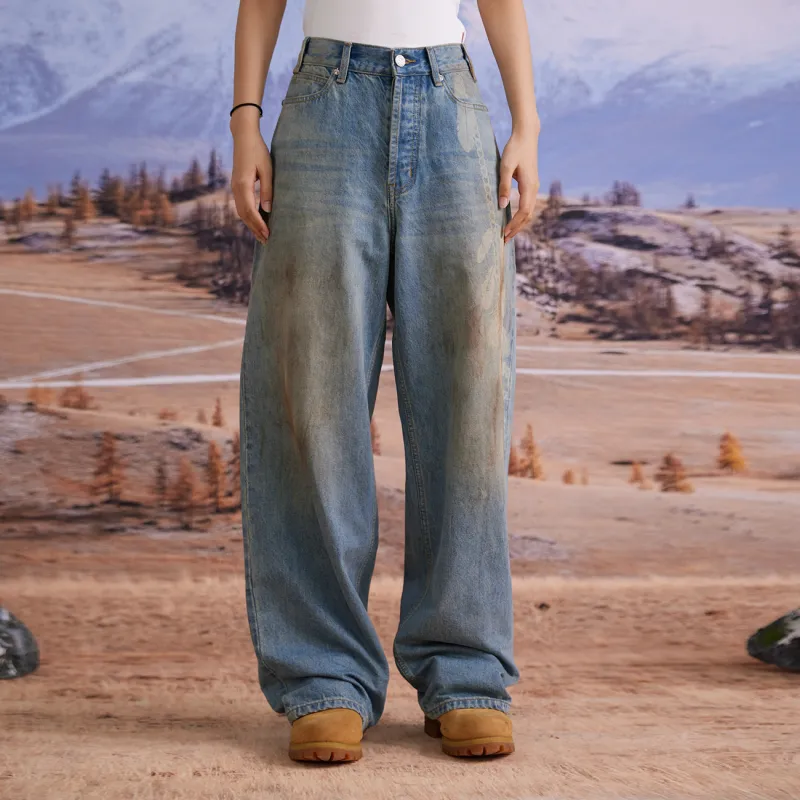 BURNIN Jeans Unisex Washed Blue-3