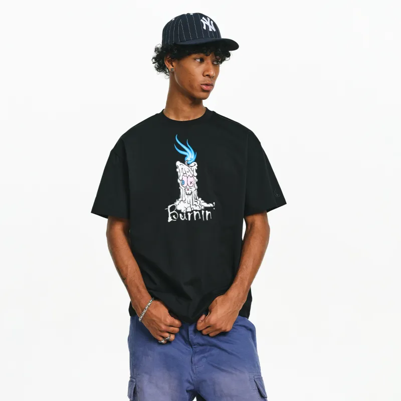 BURNIN T Shirts Unisex Black-2
