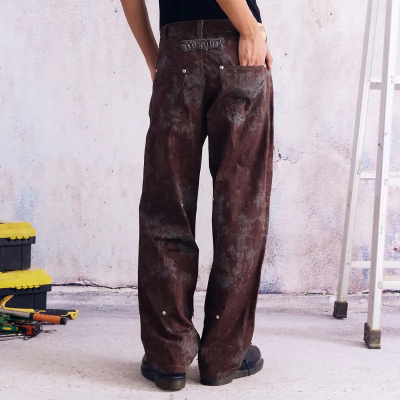 BURNIN Cargo Pants Unisex Rusty Red-5