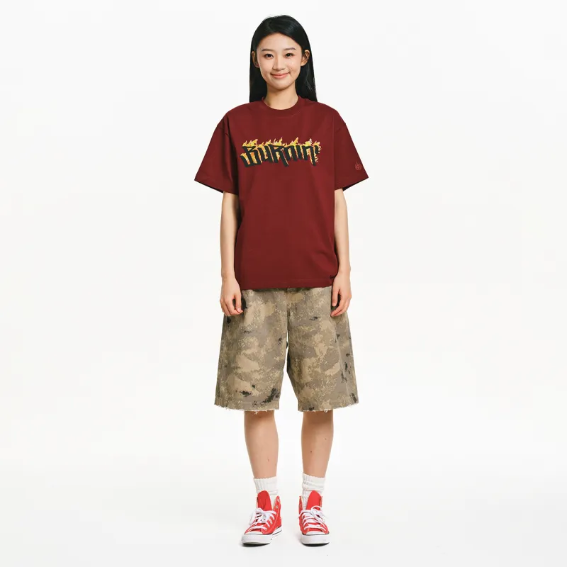 BURNIN T Shirts Unisex Deep Red-4