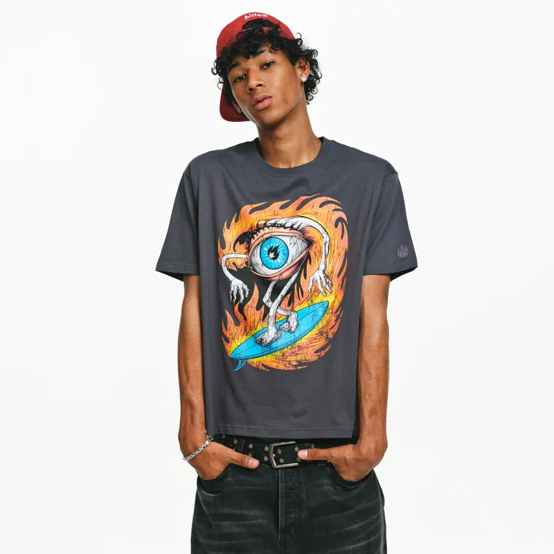 BURNIN T Shirts Unisex Charcoal Gray-3