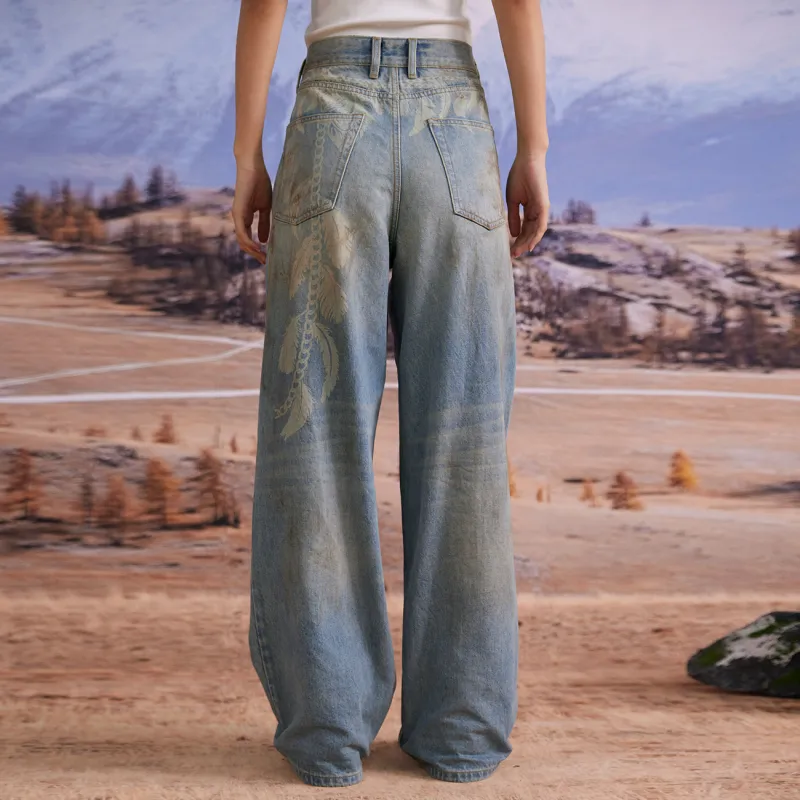BURNIN Jeans Unisex Washed Blue-4