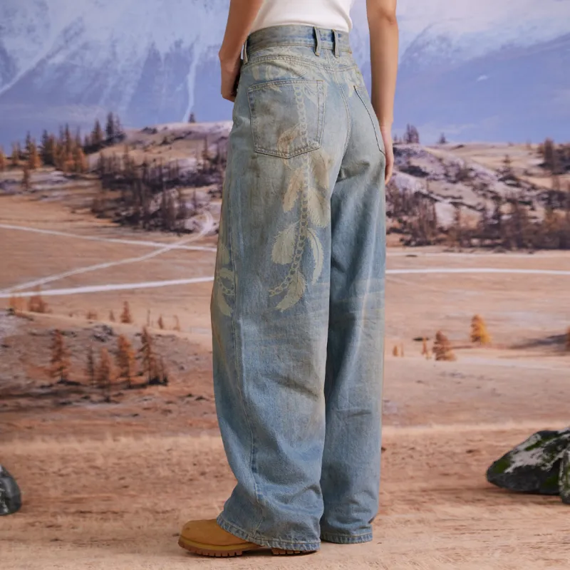 BURNIN Jeans Unisex Washed Blue-6