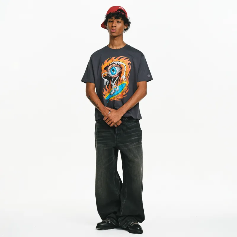 BURNIN T Shirts Unisex Charcoal Gray-5