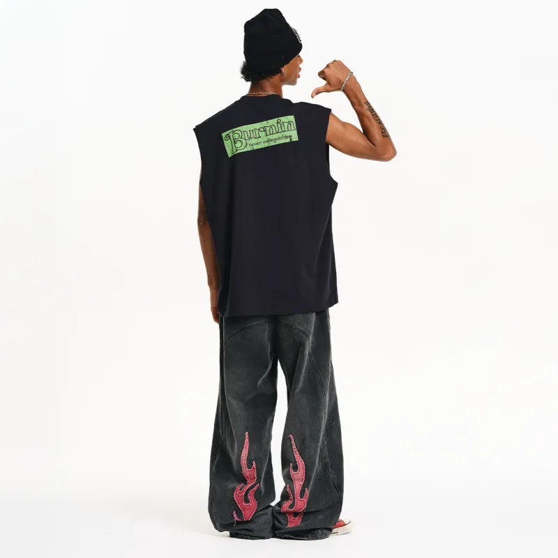 BURNIN Tank Tops Unisex Black-6